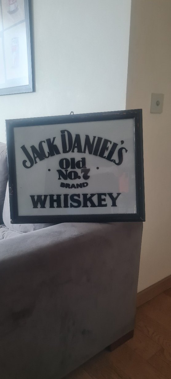 Jack Daniel's Vintage Beyaz Metal Tabela - Görsel 4
