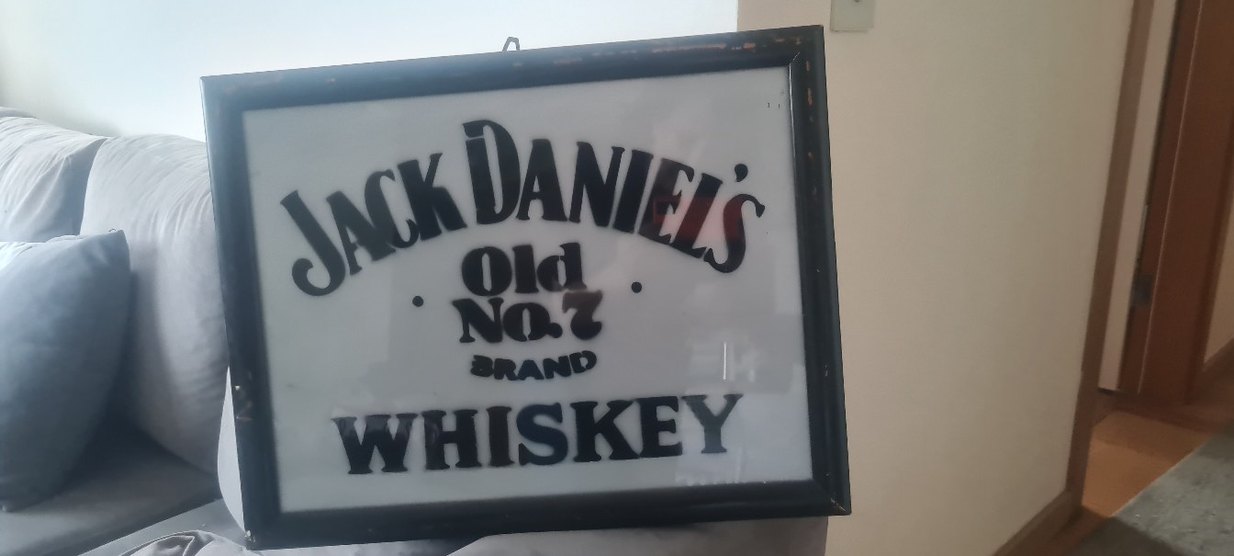 Jack Daniel's Vintage Beyaz Metal Tabela - Görsel 5