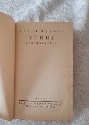 Verdi 1930  FRANZ WERFEL - Görsel 3