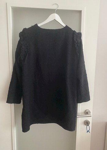 Düğmeli Siyah tüvit ceket - Görsel 7