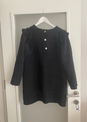 Düğmeli Siyah tüvit ceket - Görsel 4