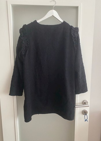 Düğmeli Siyah tüvit ceket - Görsel 6