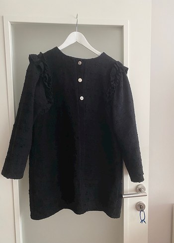 Düğmeli Siyah tüvit ceket - Görsel 3