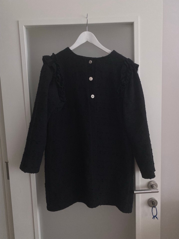 Düğmeli Siyah tüvit ceket - Görsel 2