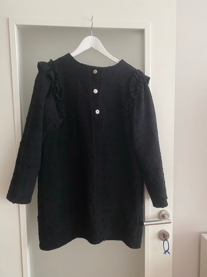 Düğmeli Siyah tüvit ceket - Görsel 3