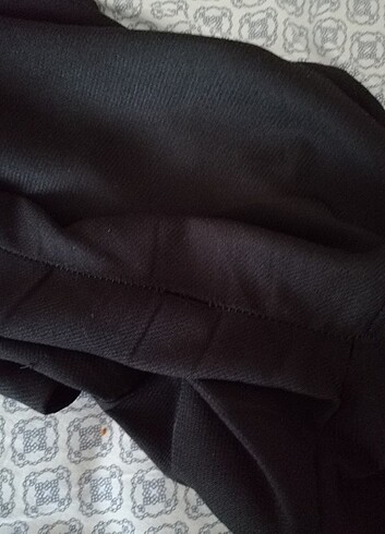 38 Beden siyah Renk Siyah yüksek bel nervür dikişli pantolon 