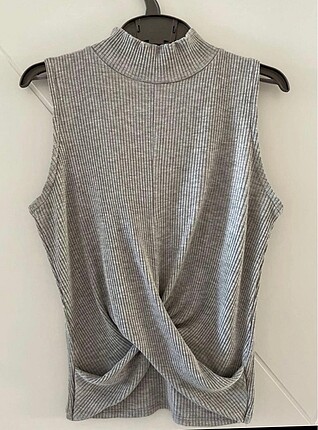 Bershka kolsuz top ve mavi bluz