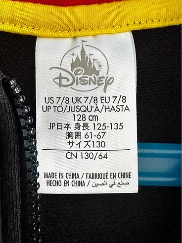 8 Yaş Beden kırmızı Renk Disneyland Mickey kapüşonlu üst