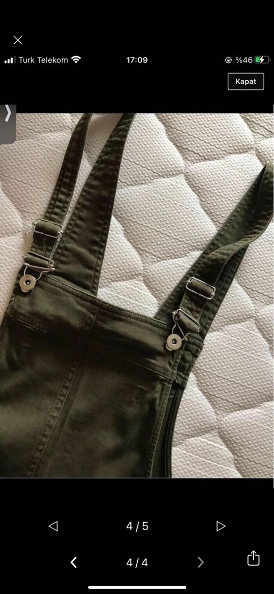 Haki salopet - Görsel 4