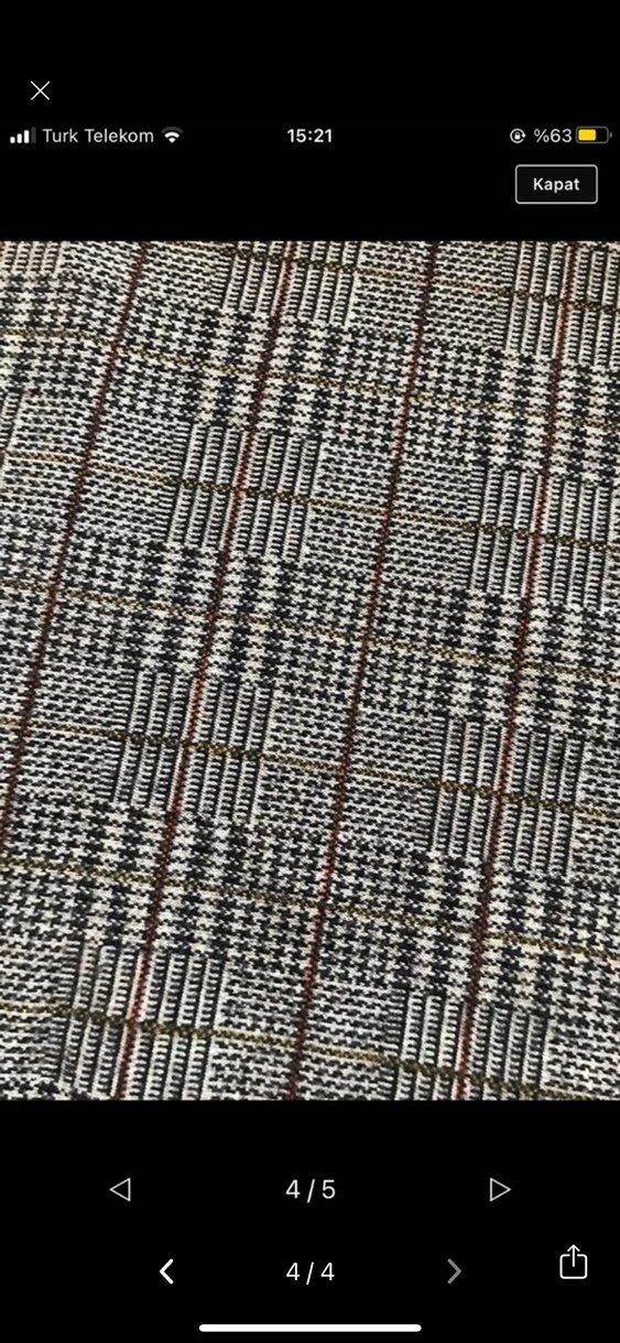 Gri Ekose Midi Pilili Kadın Etek - Görsel 4