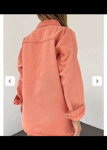 Yırtık desen oversize kot ceket - Görsel 10