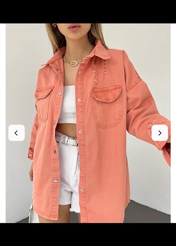 Yırtık desen oversize kot ceket - Görsel 6