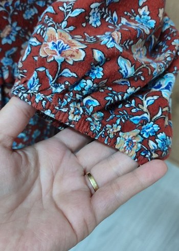 V Yakaı Mini Bohem Elbise - Görsel 3