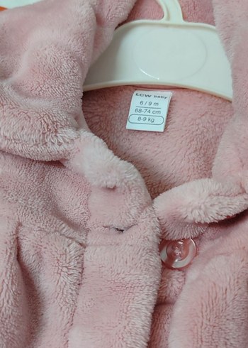 Kız Çocuk Pudra Peluş Ceket - Görsel 2