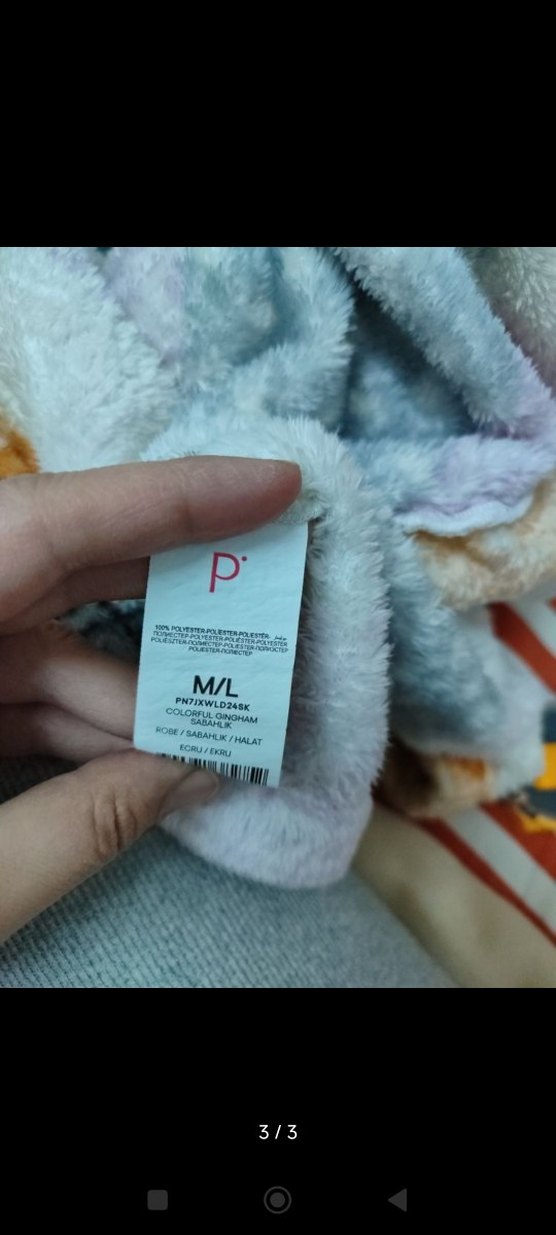 Penti Çok Renkli Bağlama Desenli Bornoz - Görsel 3