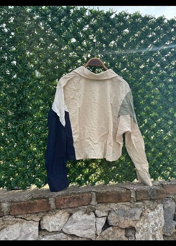 Kadın Camel Renkli Keten Mini Gömlek - Görsel 2