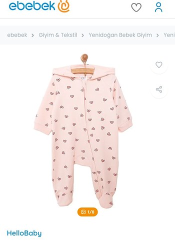 3 Ay Beden Kapüşonlu Beyaz Renkli Bebek Tulumu