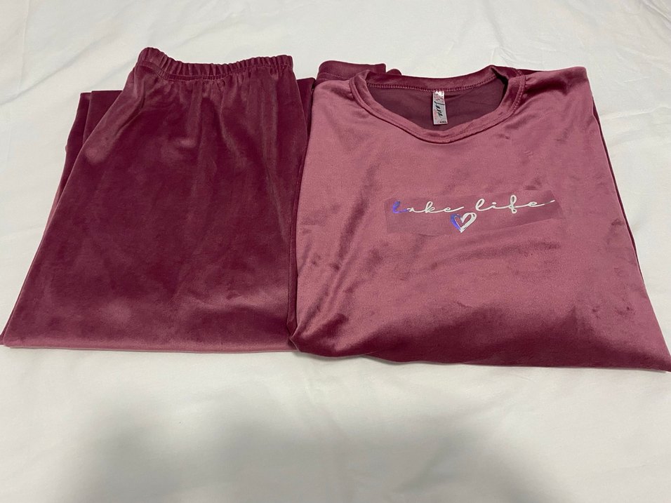 Kadife Pijama Takımı Uzun Kollu - Görsel 4