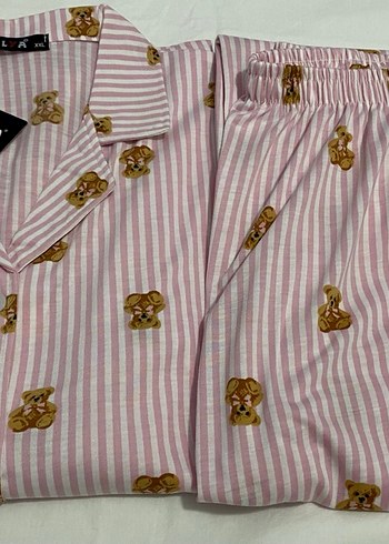 Pembe Ayıcık Desenli Kadın Pijama Takımı - Görsel 2