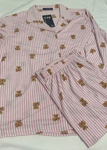 Pembe Ayıcık Desenli Kadın Pijama Takımı - Görsel 3