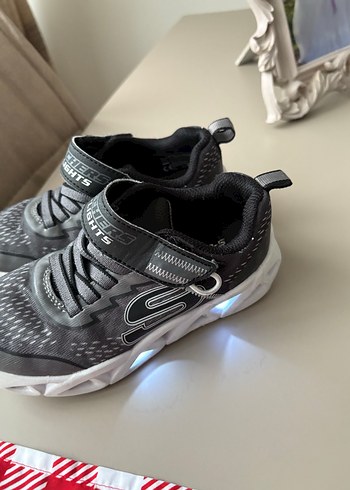 Gri Erkek Çocuk Spor Ayakkabı Velcro - Görsel 2