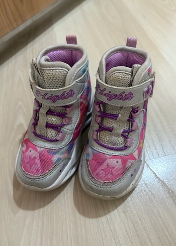 Kız Çocuk Renkli Bağcıklı Spor Ayakkabı - Görsel 5