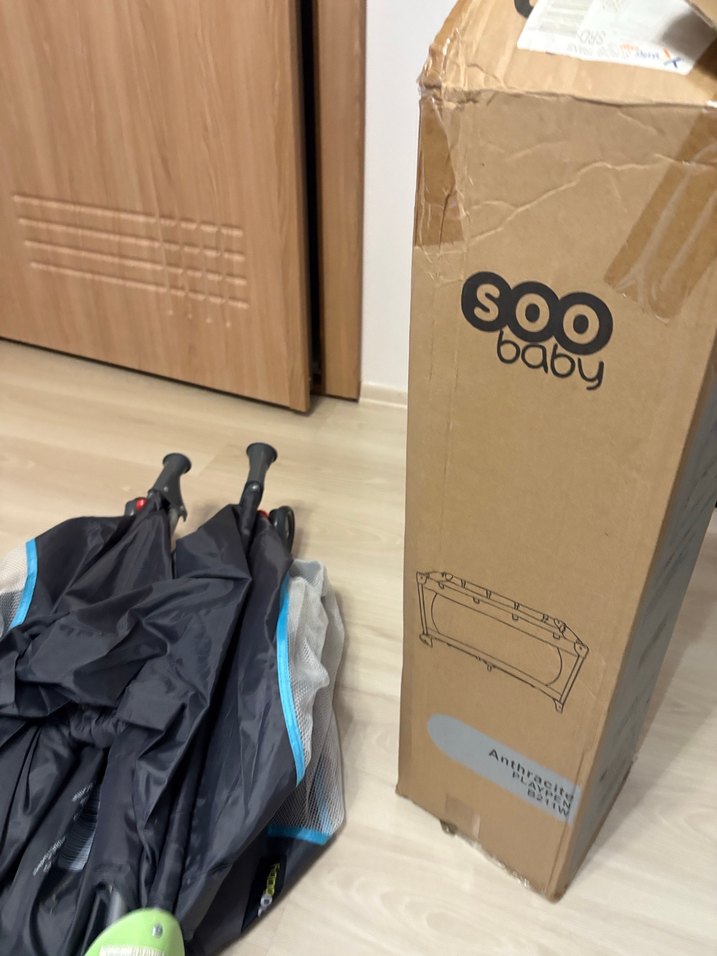 Soo Baby gri Bebek Park Yatak - Görsel 3