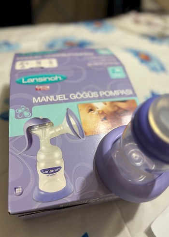 Pastel Mor Lansinoh Göğüs Pompası - Görsel 3