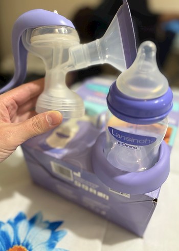 Pastel Mor Lansinoh Göğüs Pompası - Görsel 5