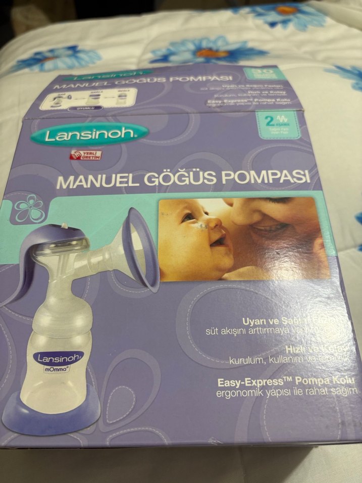 Pastel Mor Lansinoh Göğüs Pompası - Görsel 2