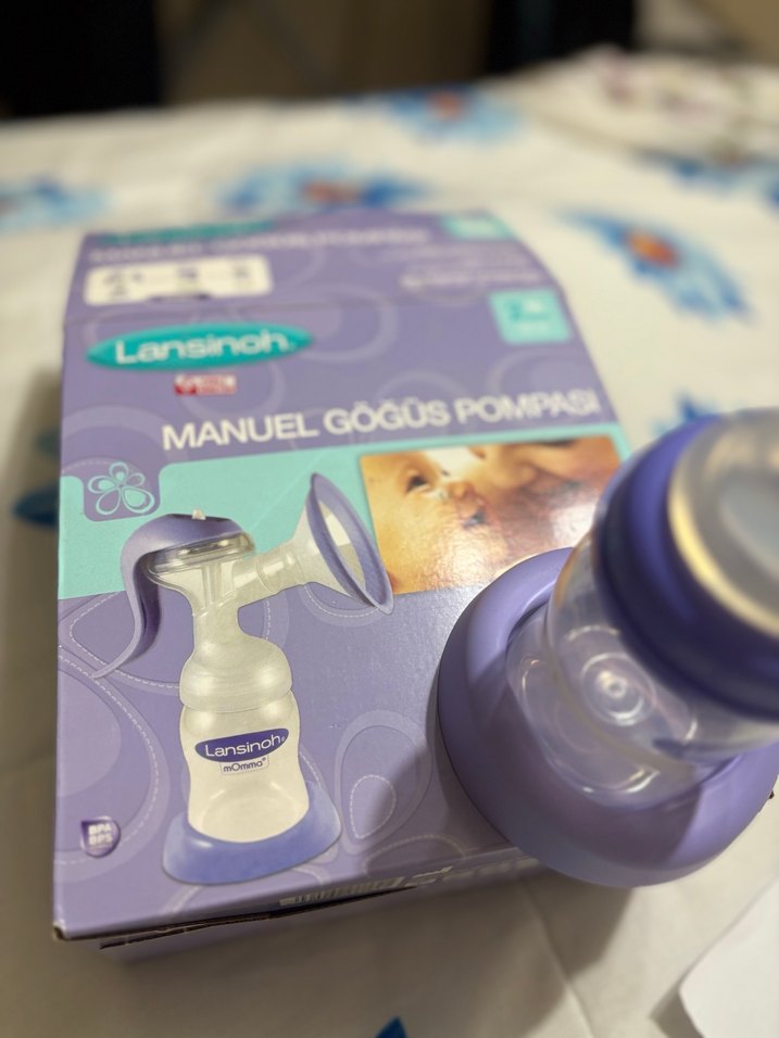 Pastel Mor Lansinoh Göğüs Pompası - Görsel 3