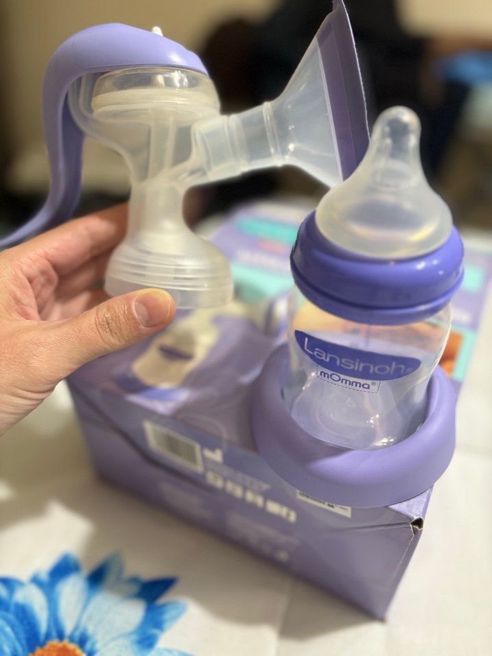 Pastel Mor Lansinoh Göğüs Pompası - Görsel 5