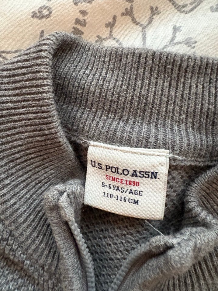 Gri Erkek Çocuk Triko Fermuarlı Hırka - Görsel 2