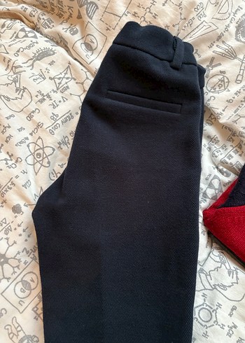 Lacivert Kadın Rahat Kesim Kumaş Pantolon - Görsel 2