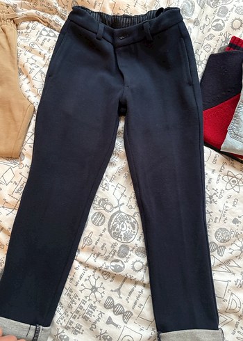 Lacivert Kadın Rahat Kesim Kumaş Pantolon - Görsel 4