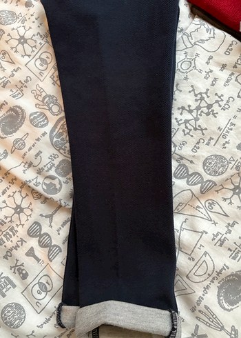 Lacivert Kadın Rahat Kesim Kumaş Pantolon - Görsel 3