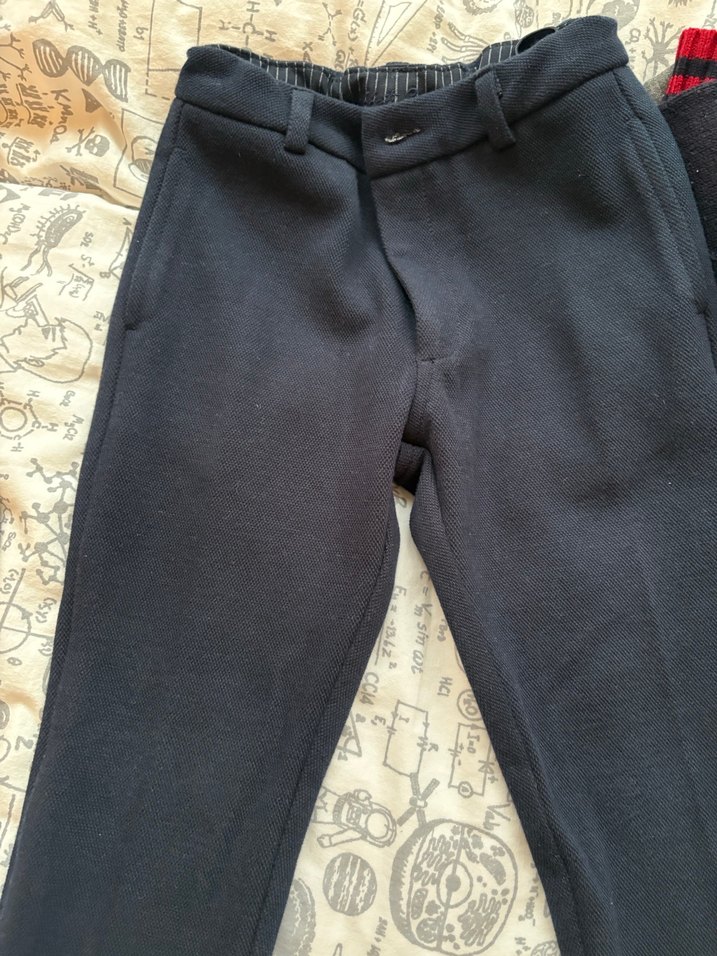 Lacivert Kadın Rahat Kesim Kumaş Pantolon - Görsel 5