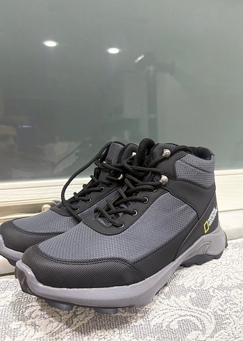 Gri Outdoor Erkek Ayakkabı Velcro Bağcıklı - Görsel 2