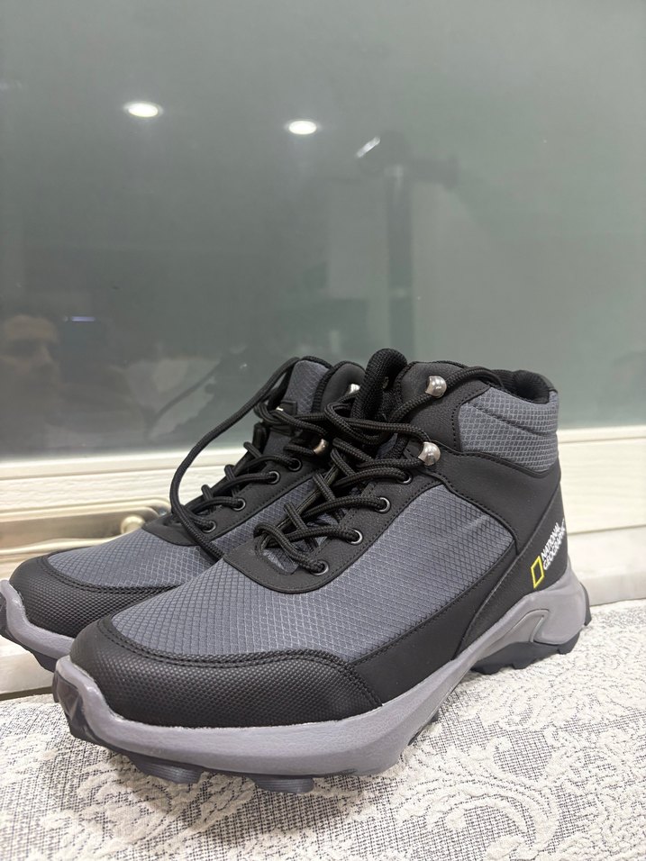 Gri Outdoor Erkek Ayakkabı Velcro Bağcıklı - Görsel 2