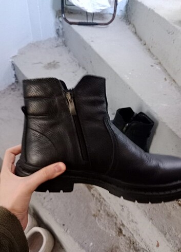 Hakiki Deri 44 numara erkek bot