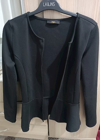 Tiffany&Co Fermuarlı Siyah Mini Kadın Blazer