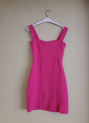 h&m pembe fuşya elbise