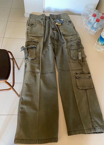 Kadın Haki Kargo Pantolon