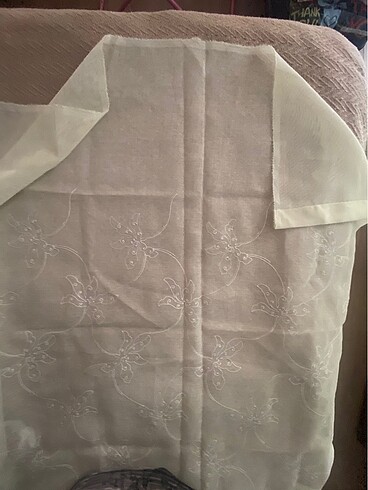 Parça tül perde_krem renk,detaylar açıklamada - Görsel 2