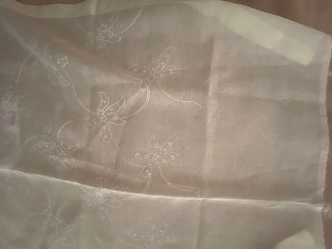 Parça tül perde_krem renk,detaylar açıklamada - Görsel 4