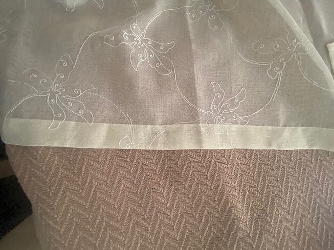 Parça tül perde_krem renk,detaylar açıklamada - Görsel 3