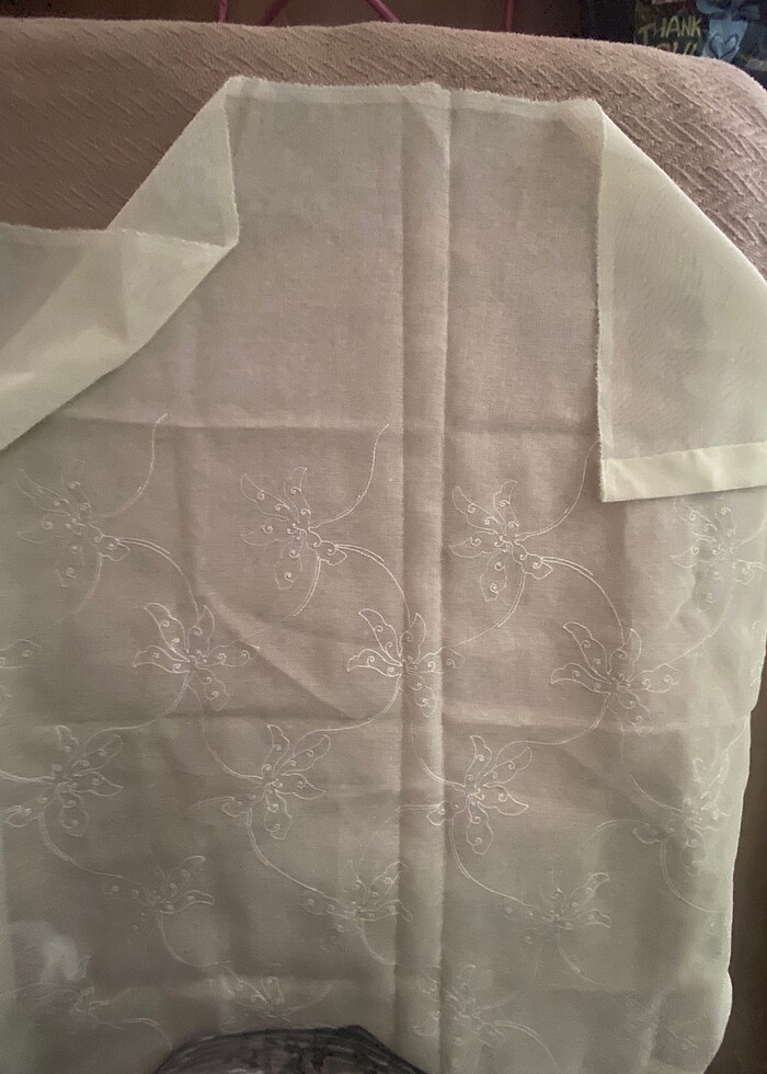 Parça tül perde_krem renk,detaylar açıklamada - Görsel 2