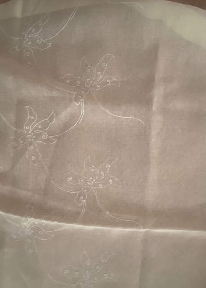 Parça tül perde_krem renk,detaylar açıklamada - Görsel 4