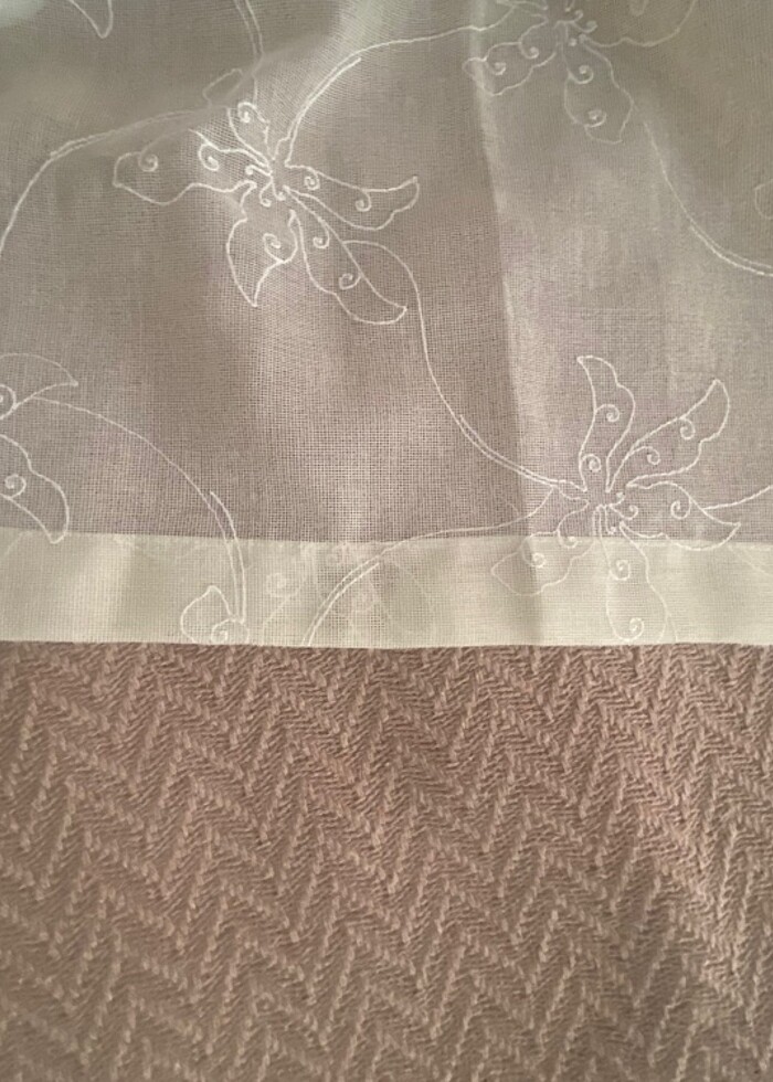 Parça tül perde_krem renk,detaylar açıklamada - Görsel 3