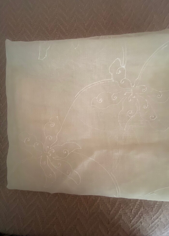 Parça tül perde_krem renk,detaylar açıklamada - Görsel 5